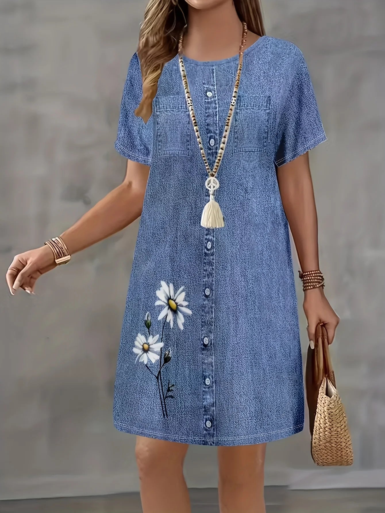 Amalia | Midi Denim Dress