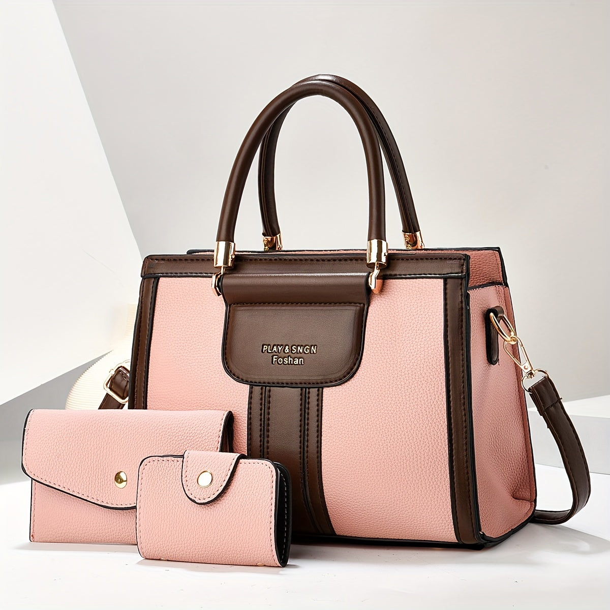 Luna™ | Elegant 3-Piece Vegan Leather Bag Set