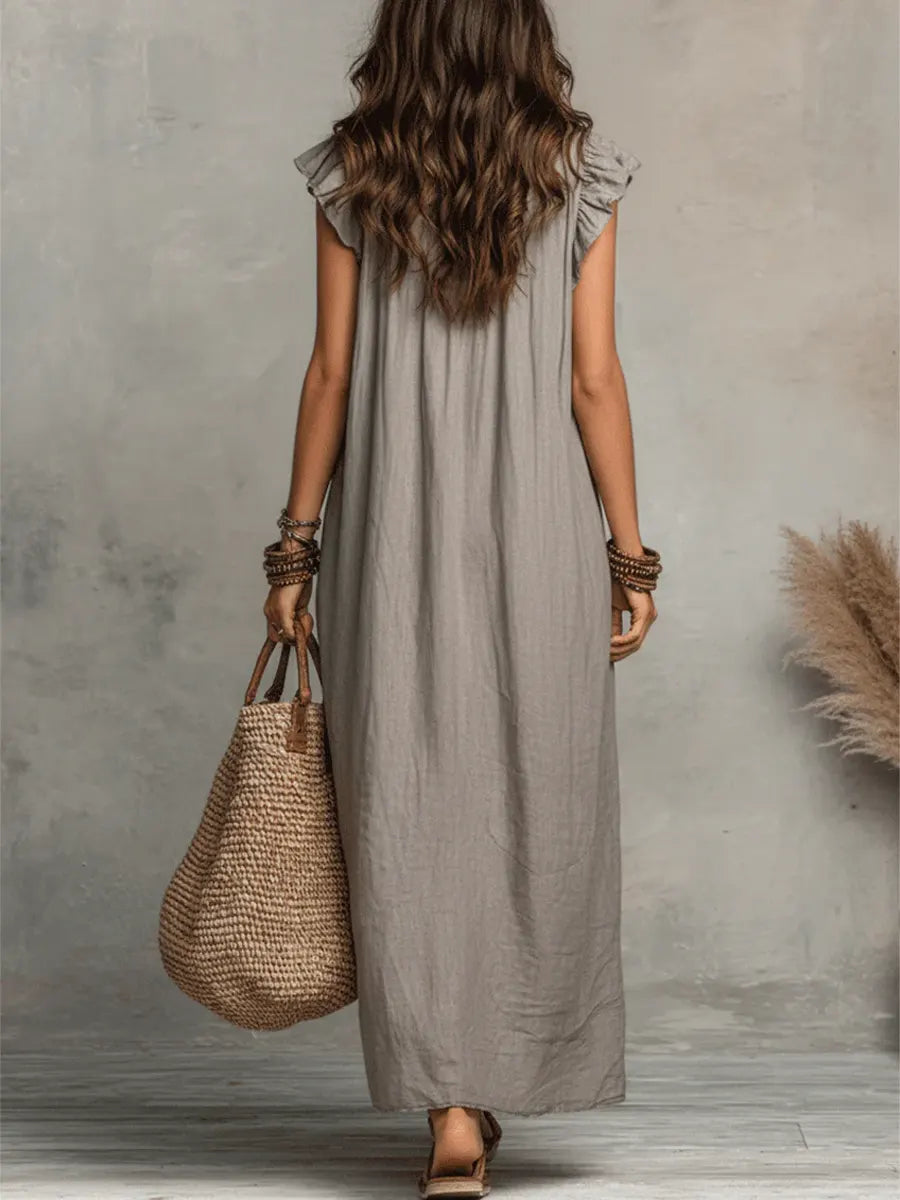 Margot | Soft Ruffle Maxi Dress