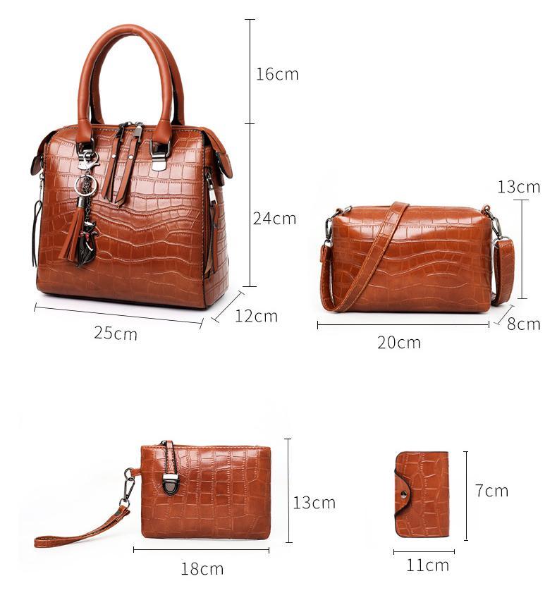 Aveline™ | 4-Piece Vegan Leather Bag Set