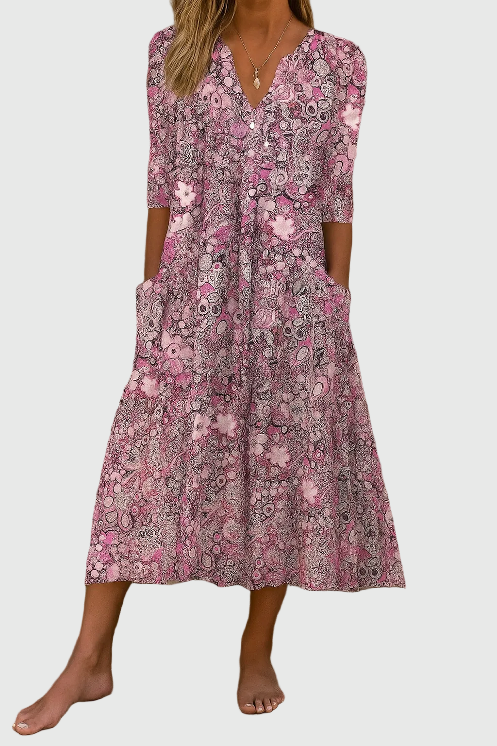 Harlow | Wildflower Autumn Midi Dress