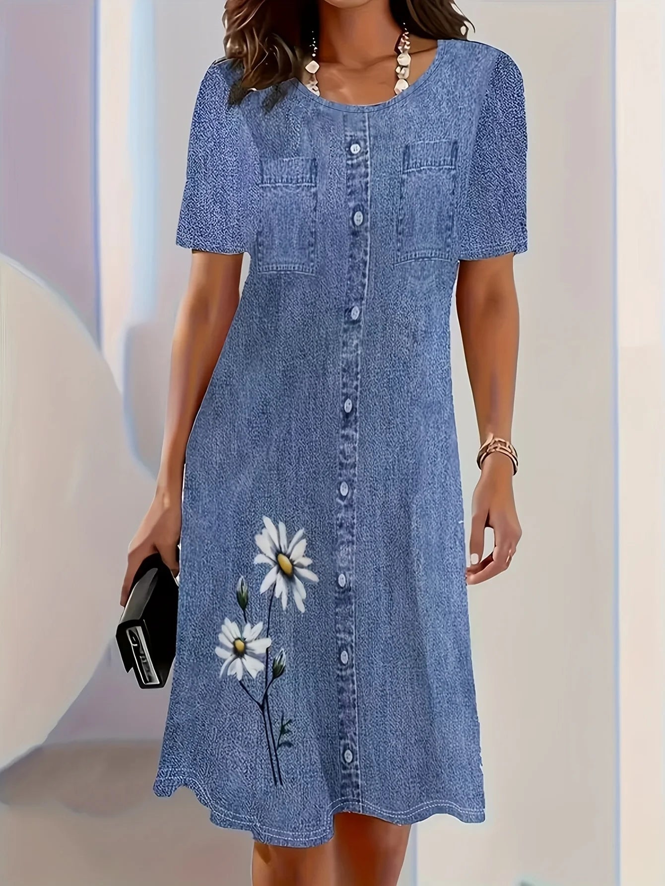 Amalia | Midi Denim Dress
