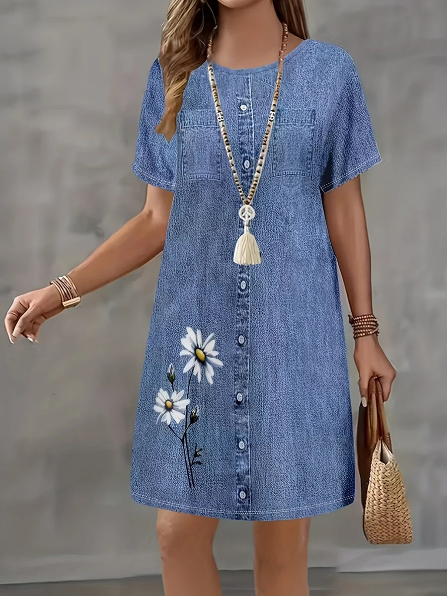Amalia | Midi Denim Dress