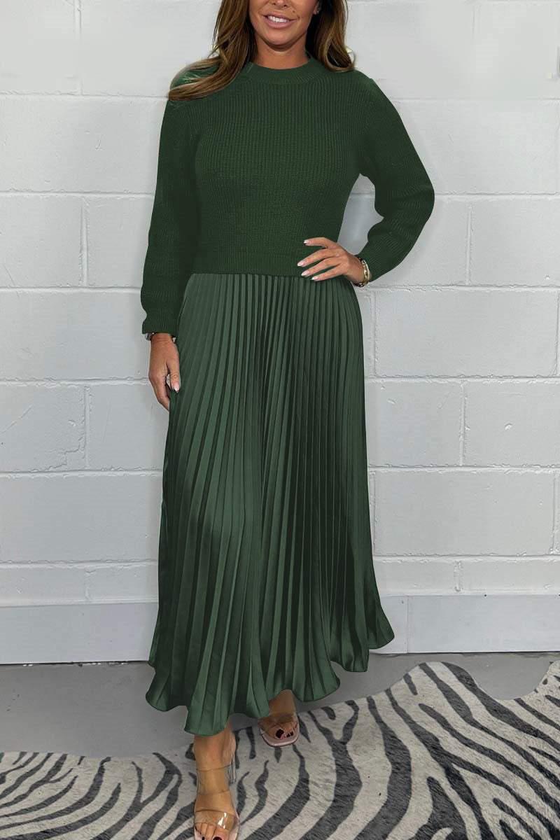Claudia™ | Maxi Dress with Pleated Skirt