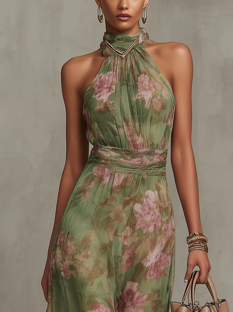 Rosalie | Garden Party Halter Maxi