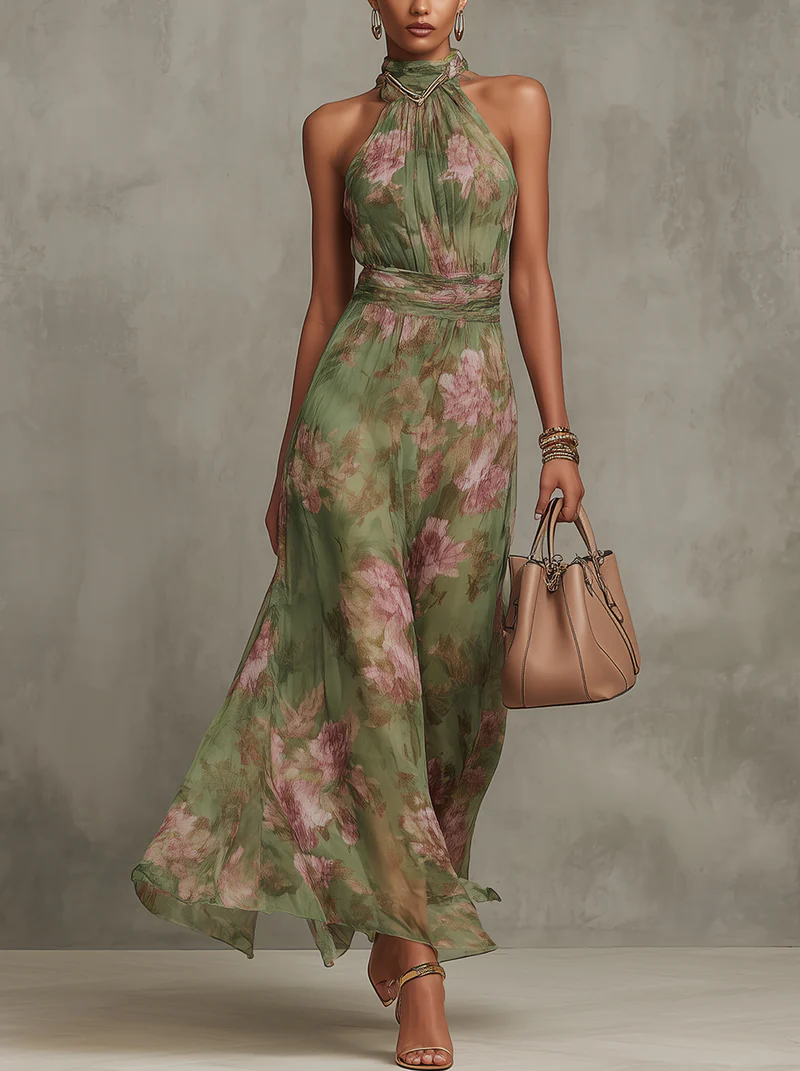 Rosalie | Garden Party Halter Maxi