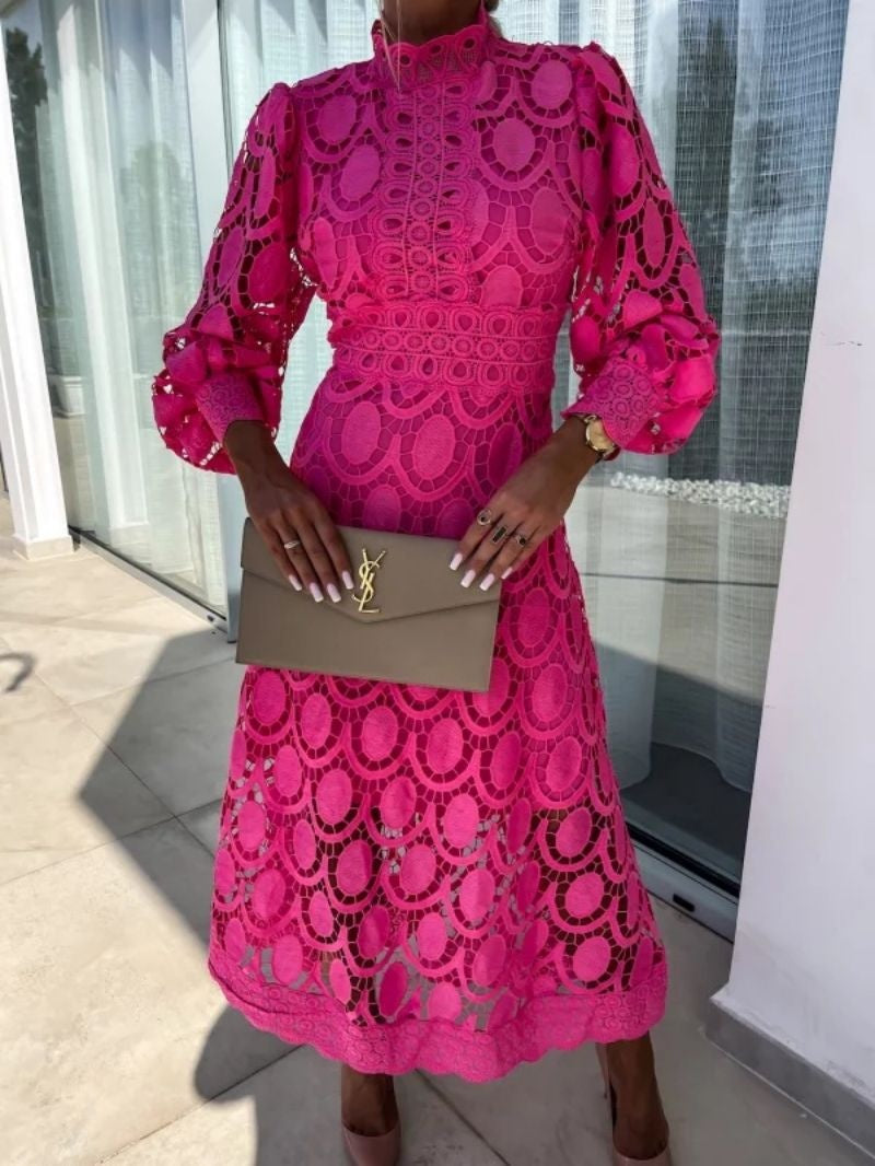 Eloah™ | Elegant Long Sleeve Midi Dress