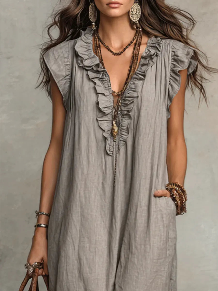 Margot | Soft Ruffle Maxi Dress